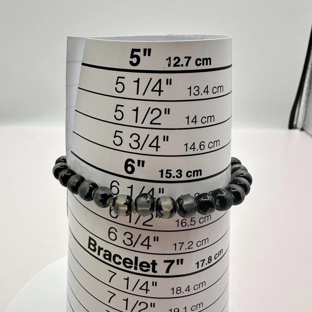 Vintage 90s Clear Glass Beaded Cross Bracelet Goth Religious Fashion Jewelry 90s